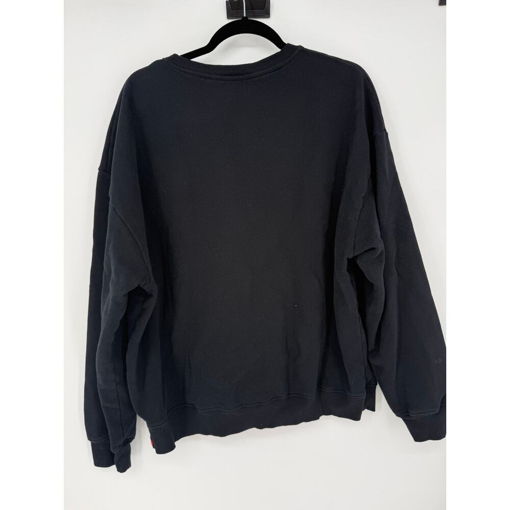 Kule Pauline Flower Sweatshirt Crew Neck Rosette Black Red Green Pink Large XL - Picture 9 of 9